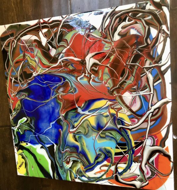 Multi-Color Abstract (small) 16"x16" - Image 2