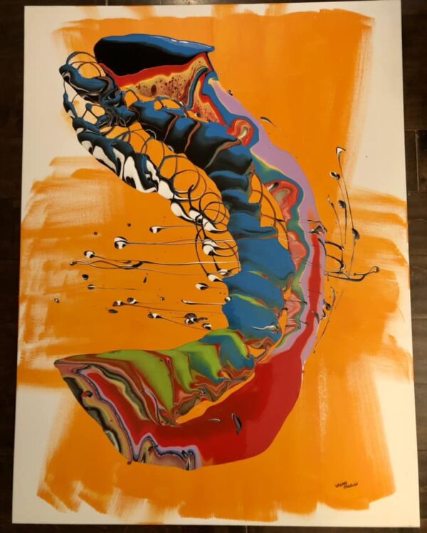Orange Abstract -  Vibrant Multi-color