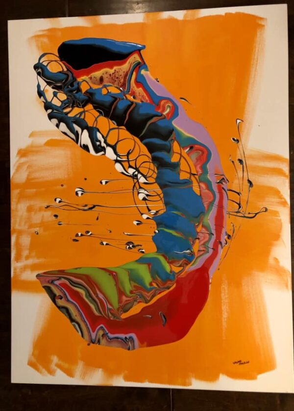 Orange Abstract -  Vibrant Multi-color - Image 2